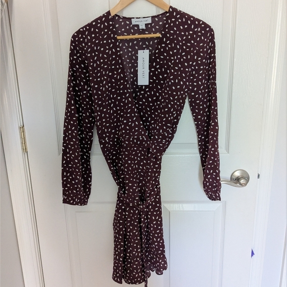 NWT Amour Vert Ivy Dress Washable Silk XS - Picture 6 of 9